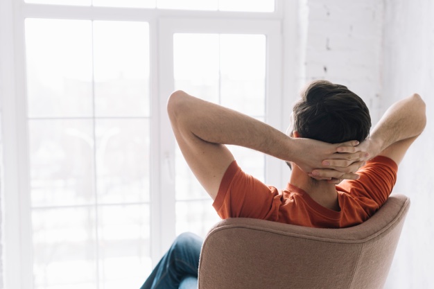 Man Relaxing at home