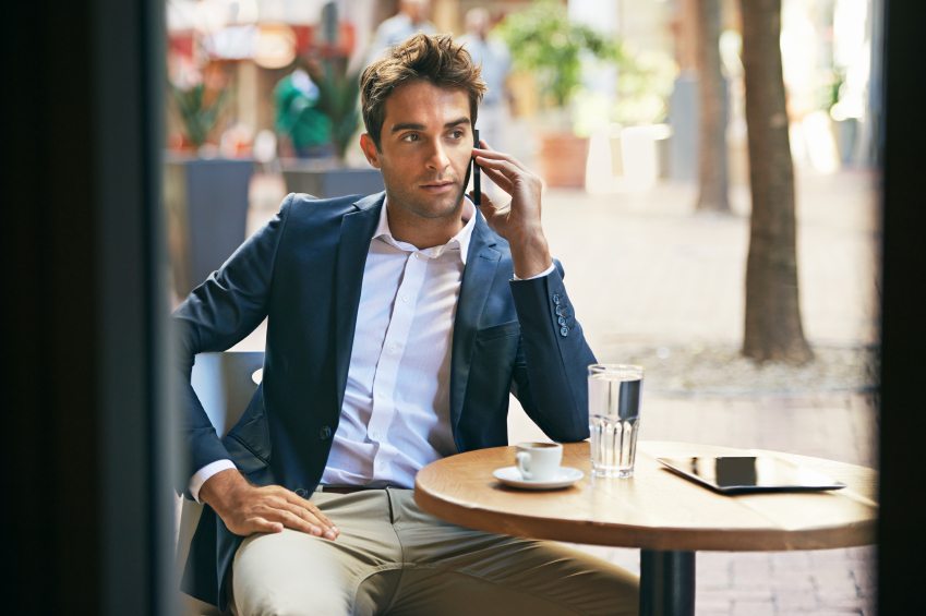 Business Man Calling Phone
