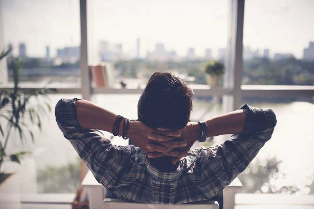 relaxing man at home