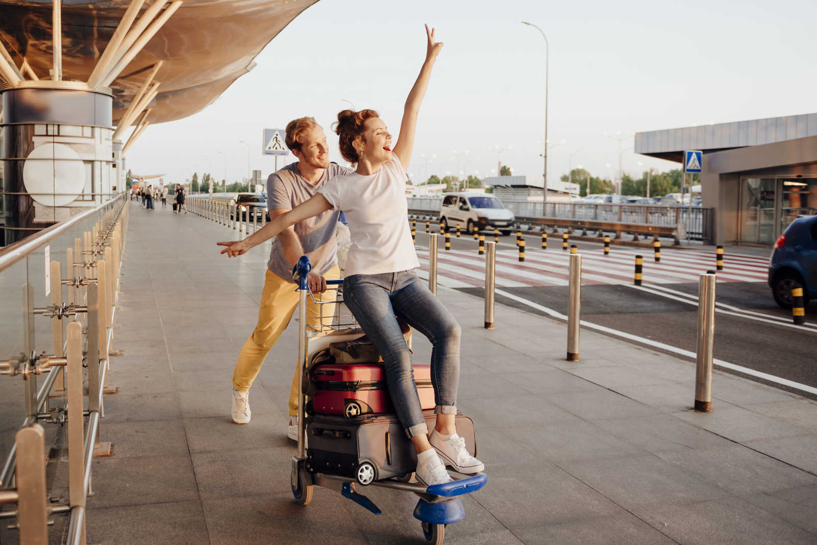 Tourist Couple Traveling 