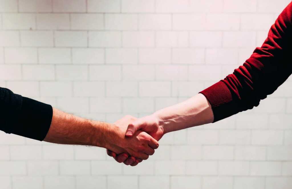  two men handshake 