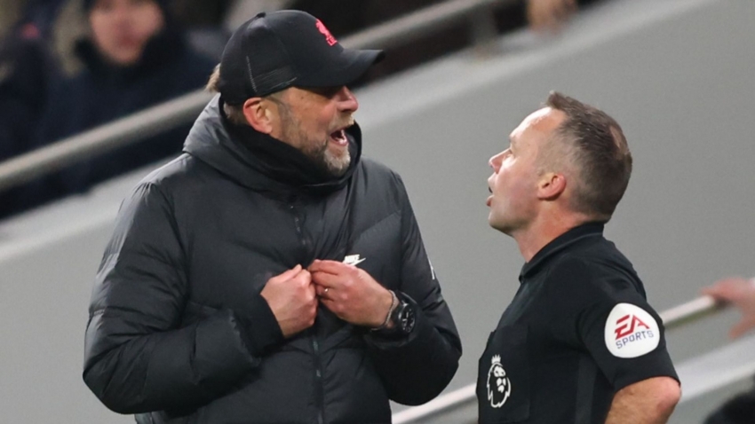 Jurgen Klopp and Refree Paul Tierney