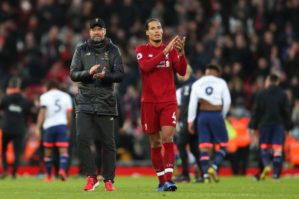 Jurgen Klopp hails Virgil van Dijk's stunning return to form as the Liverpool manager insists the Dutchman is 'now back to his best' after long injury lay off 