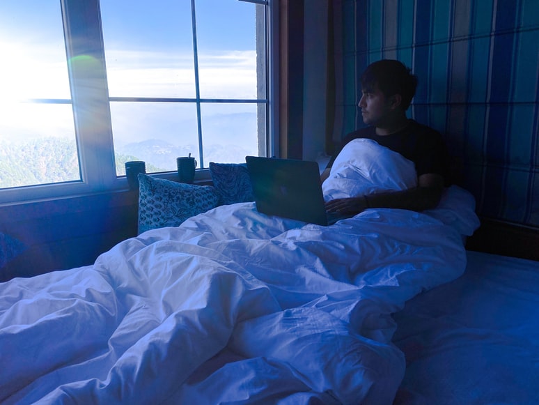 Man on The Bed