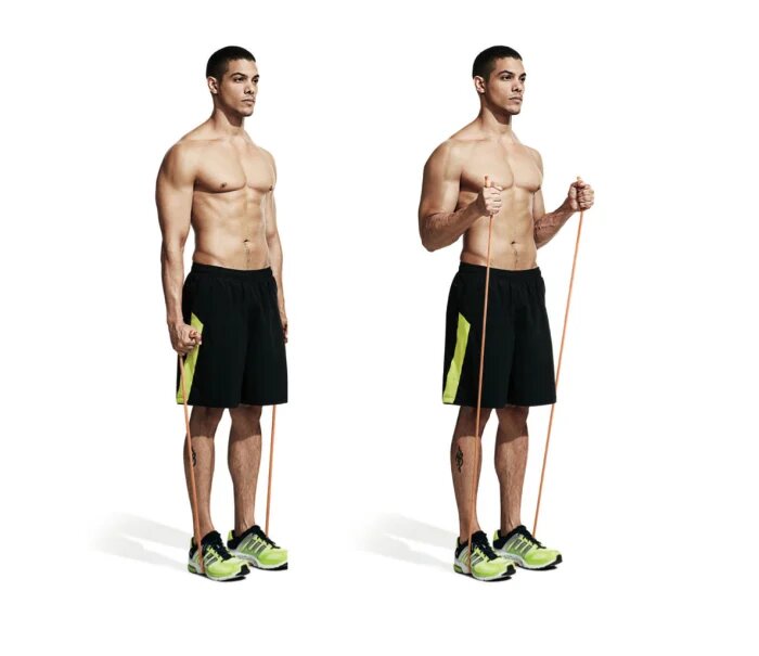 Workout for men to do with resistance bands