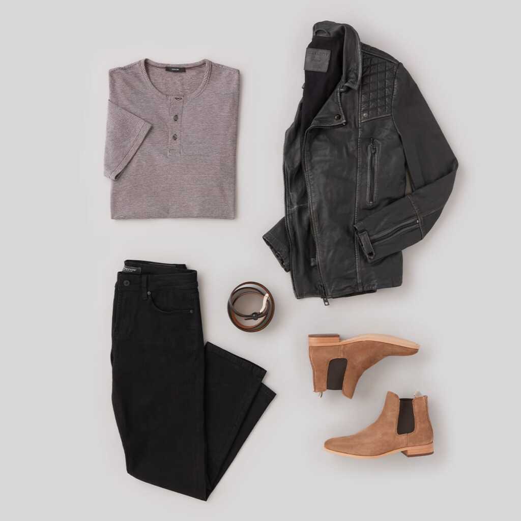 black denim outfit for men