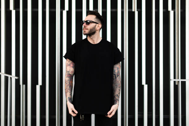 Portrait of tattooed young man