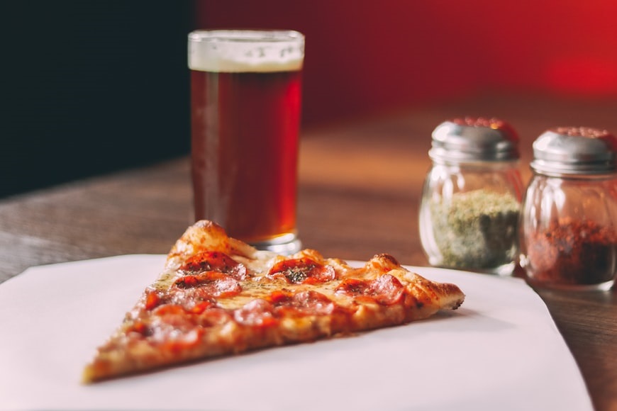 pizza and beer