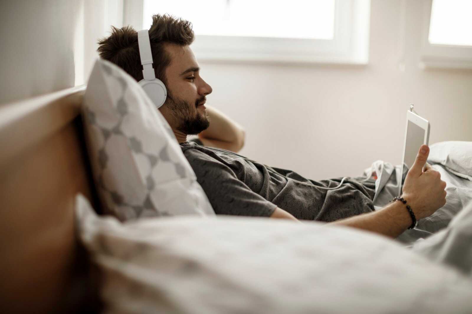 Man Listening Music 