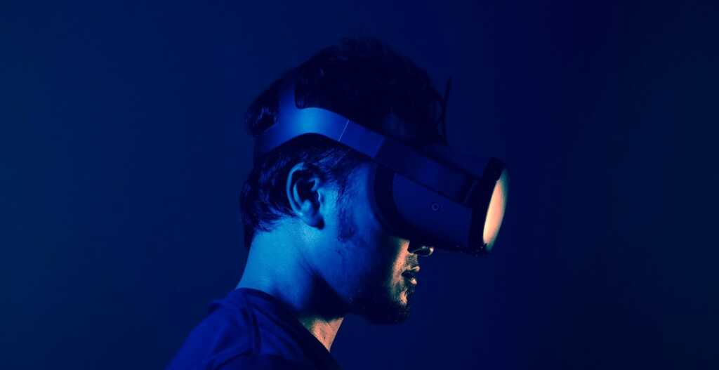 Man with VR headset