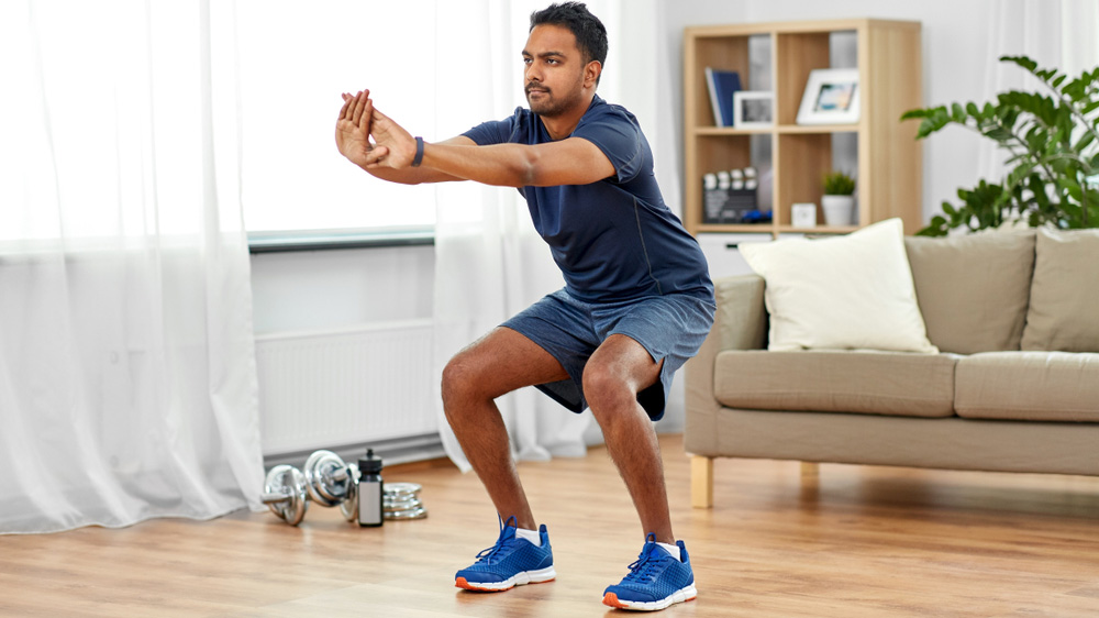 Squat men workout