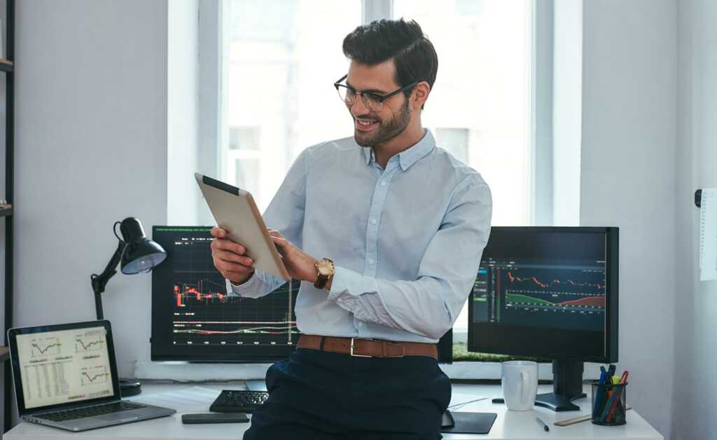 Businessman working in the office