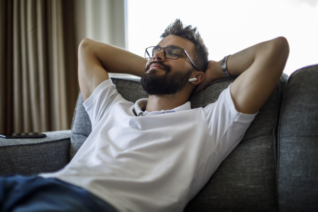  Man Listening Music 