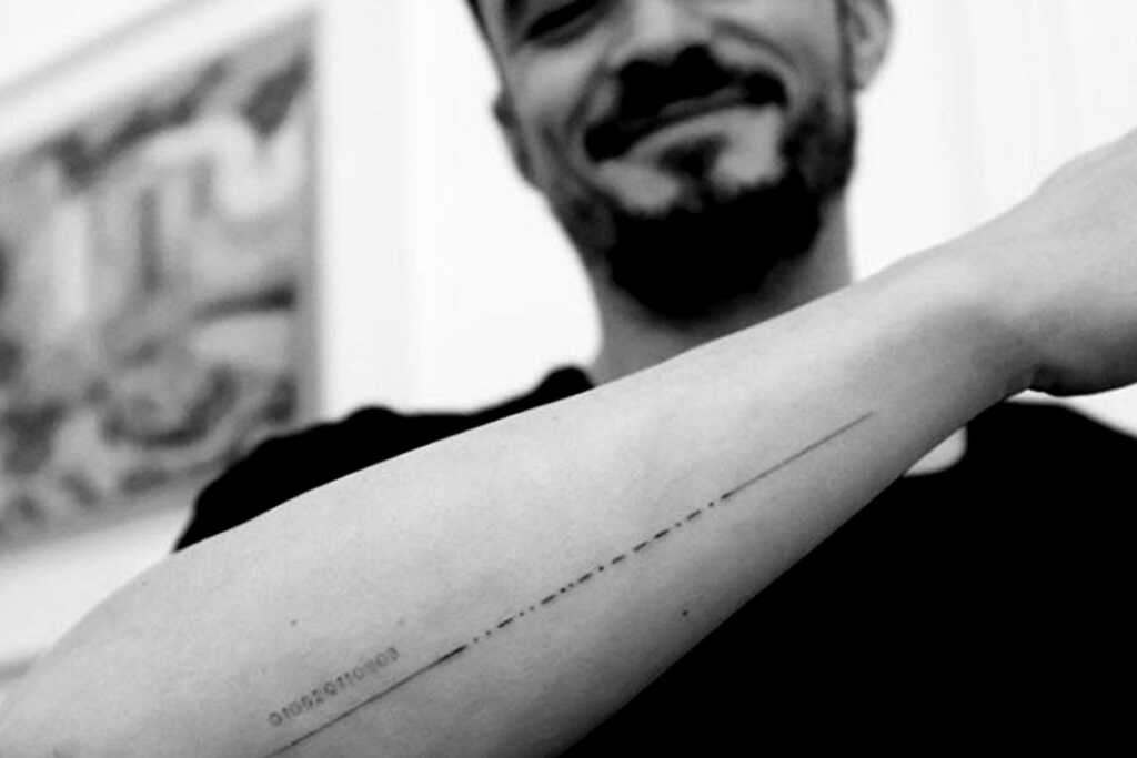Morse Code tattoo 