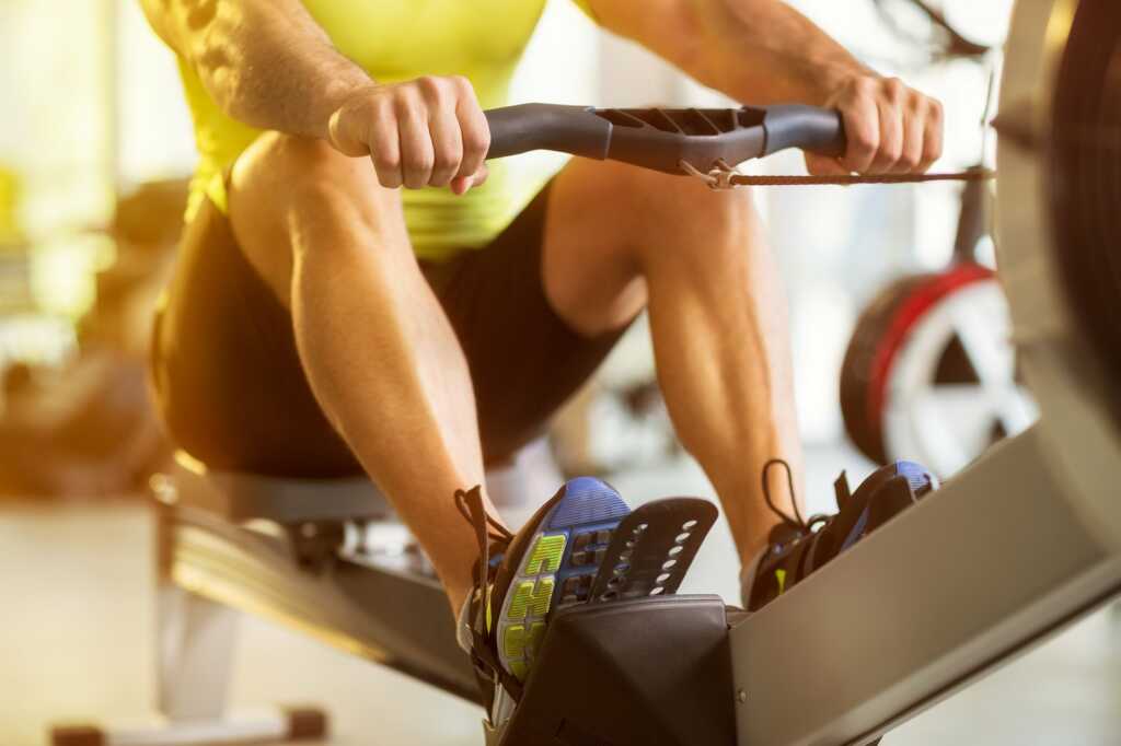 Man Rowing Workout