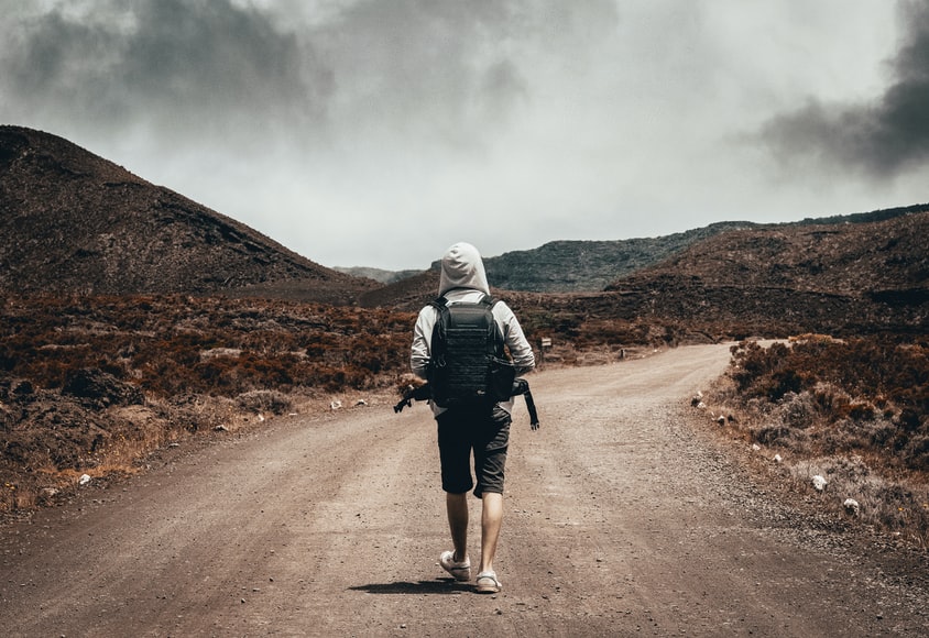 Man Walking Alone
