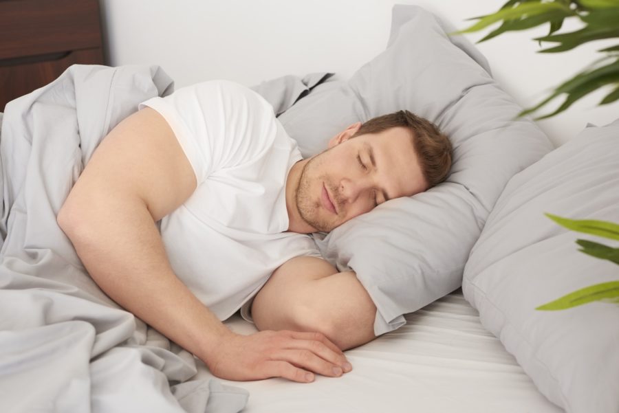man sleep on his left side