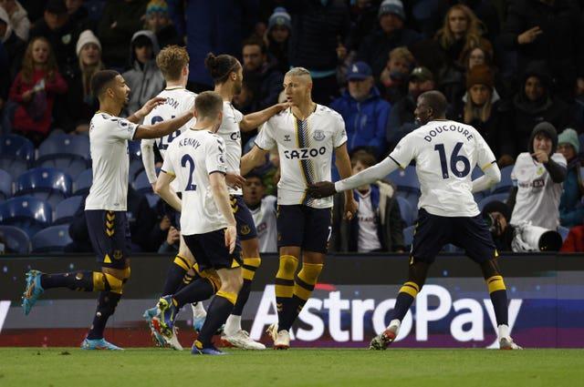 Richarlison celebrated with team mates