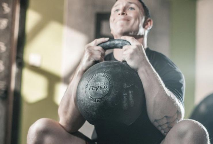 goblet squat with kettlebell
