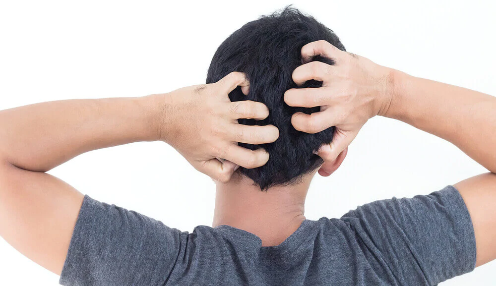 man healthy hair