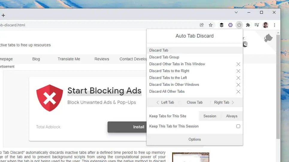 Auto Tab Discard