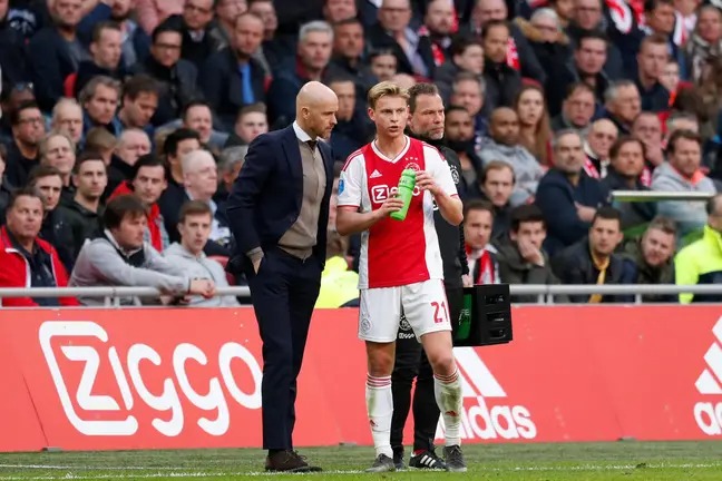 Frenkie De Jong during his times at Ajax