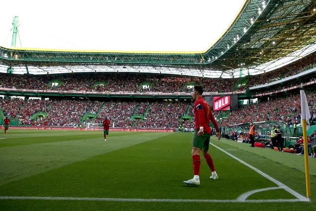 Cristiano Ronaldo celebrated his trademark style