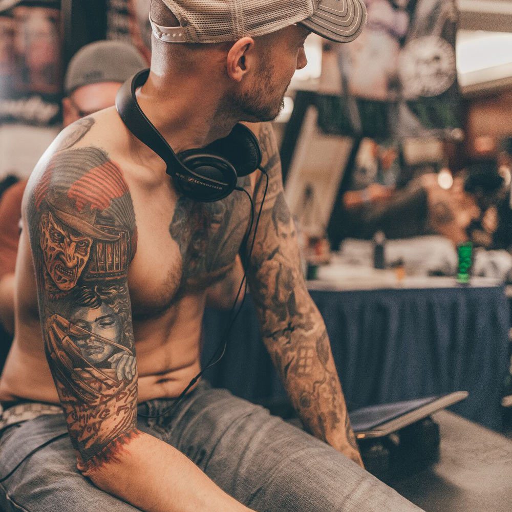 man with tattoos