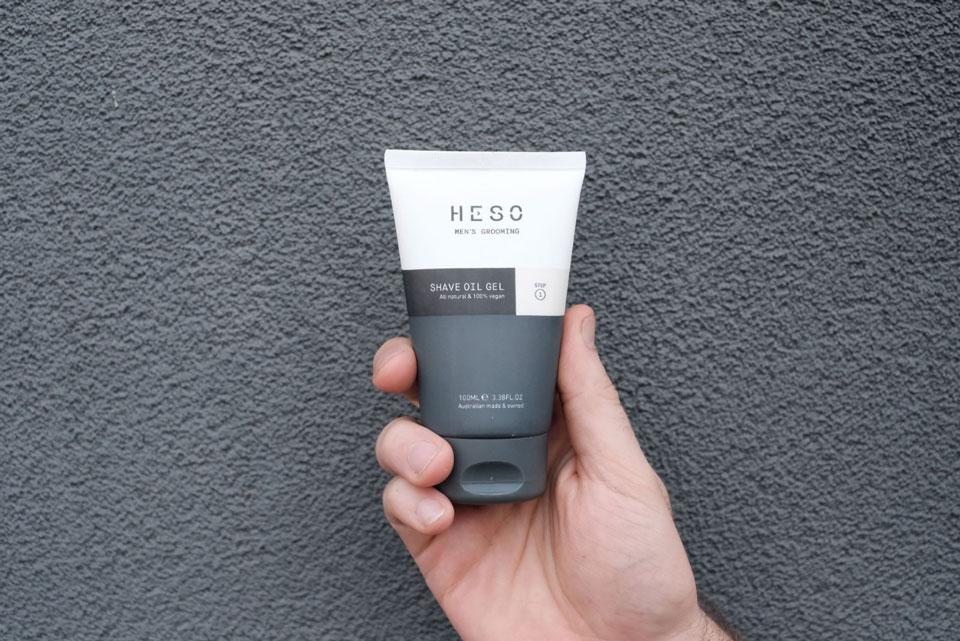 man shaving gel