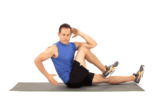 man exercises