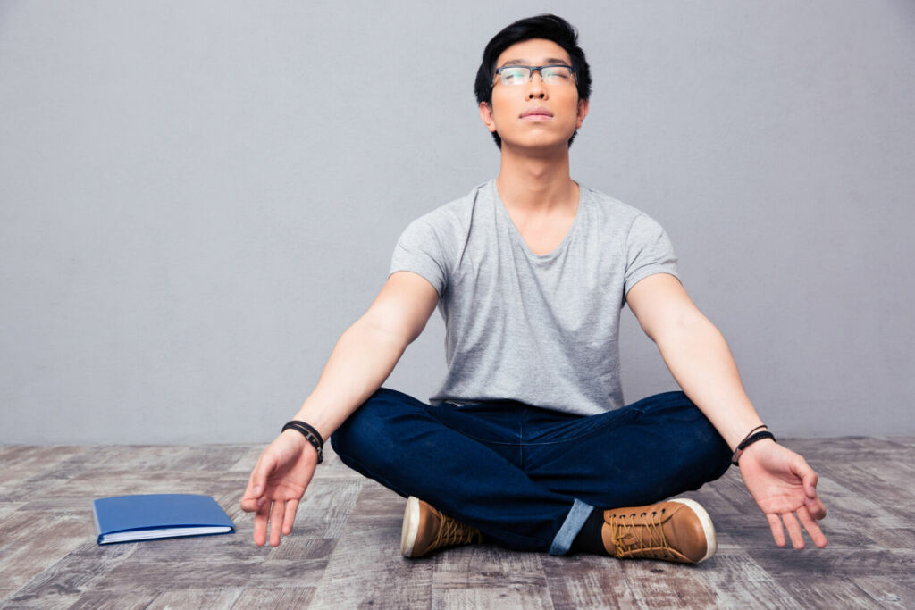 man meditating