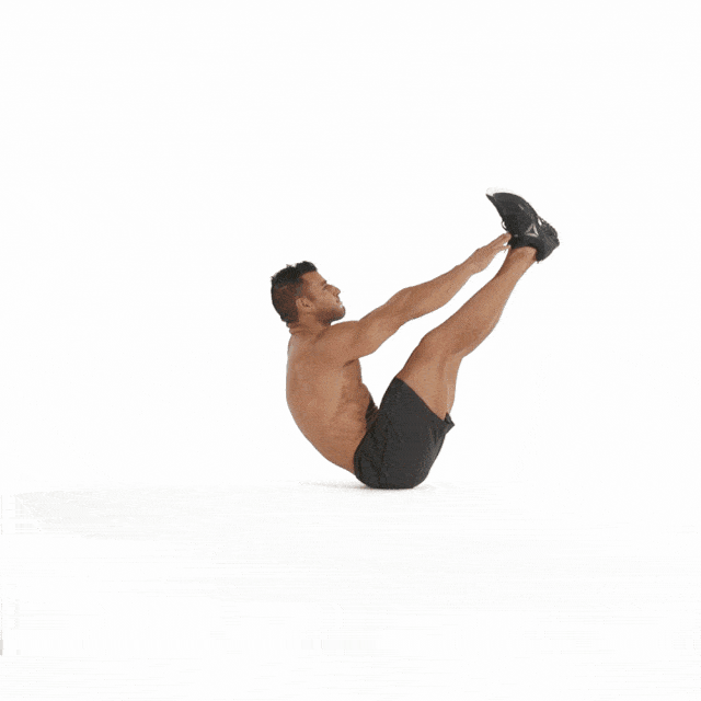 man exercises
