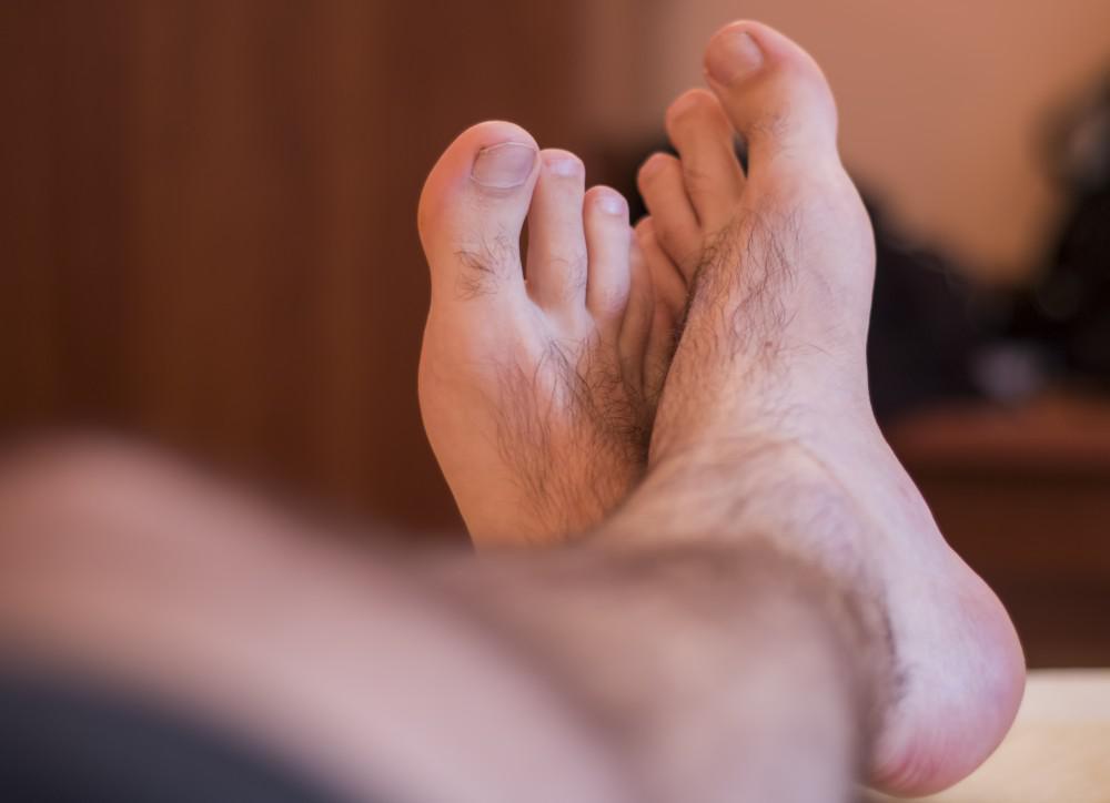 man feet