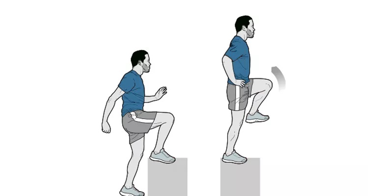 Step-Up And Knee Drive