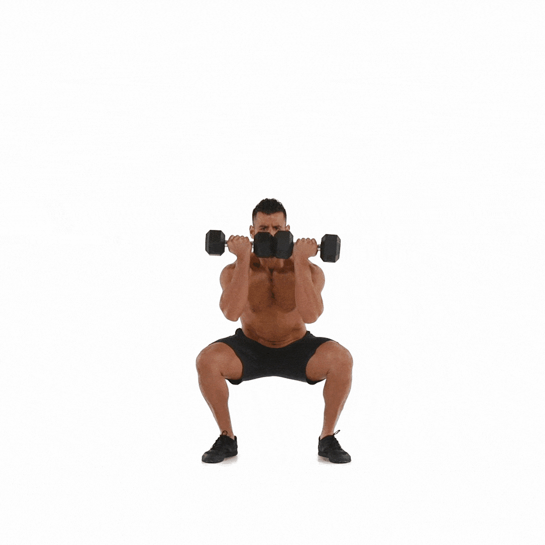 Dumbbell Close-Stance Front Squat
