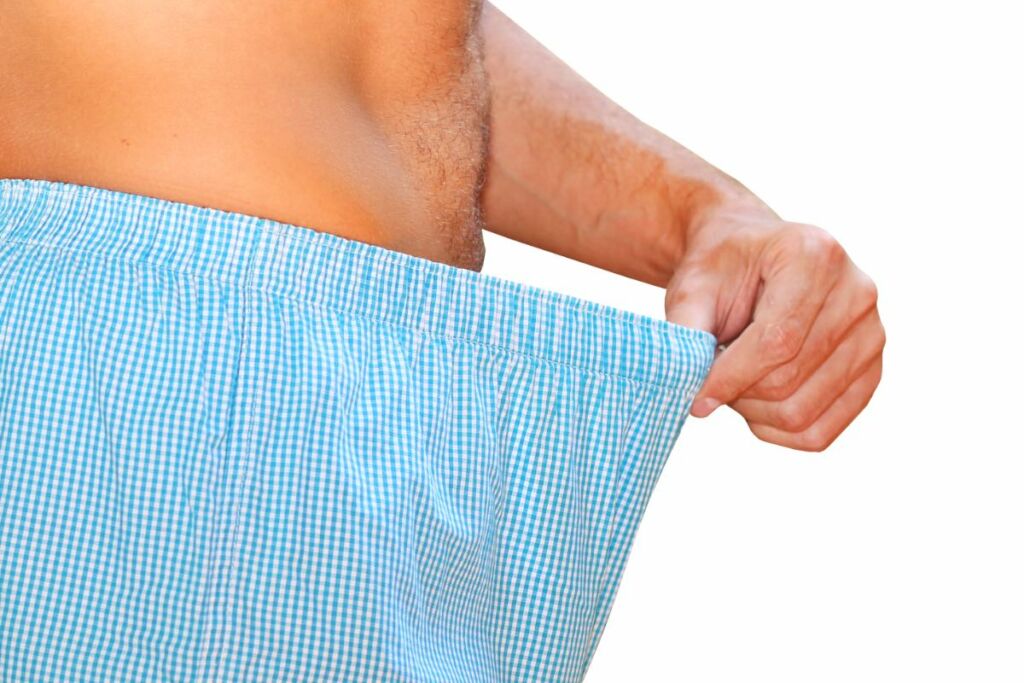 men and his underpants