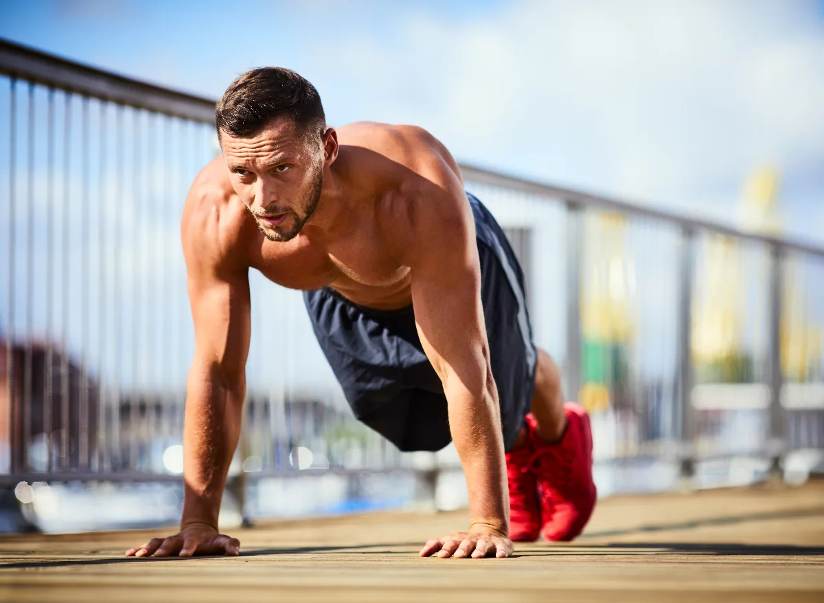 man workout