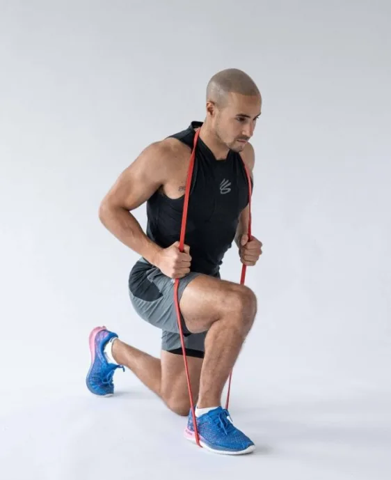 Resistance Band Reverse Lunge 