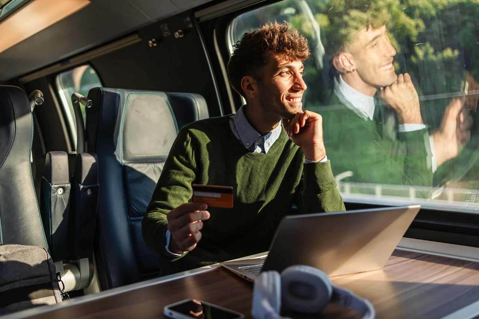man travel