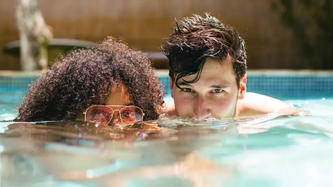 couple in water