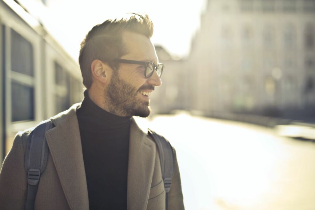 man smiling