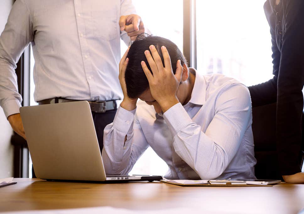 man stressed
