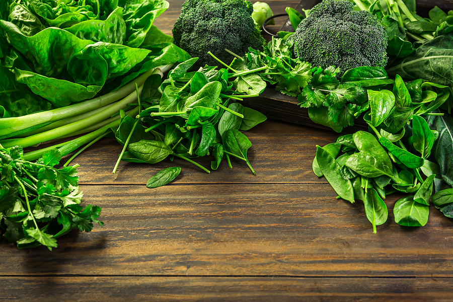 Leafy green vegetables 