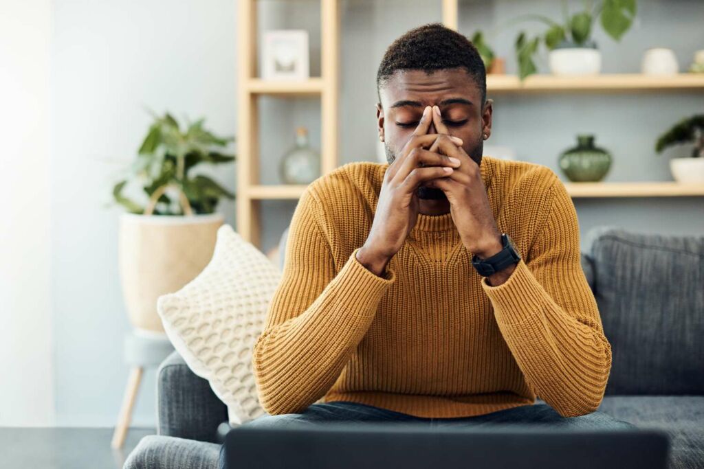Adult man sitting 