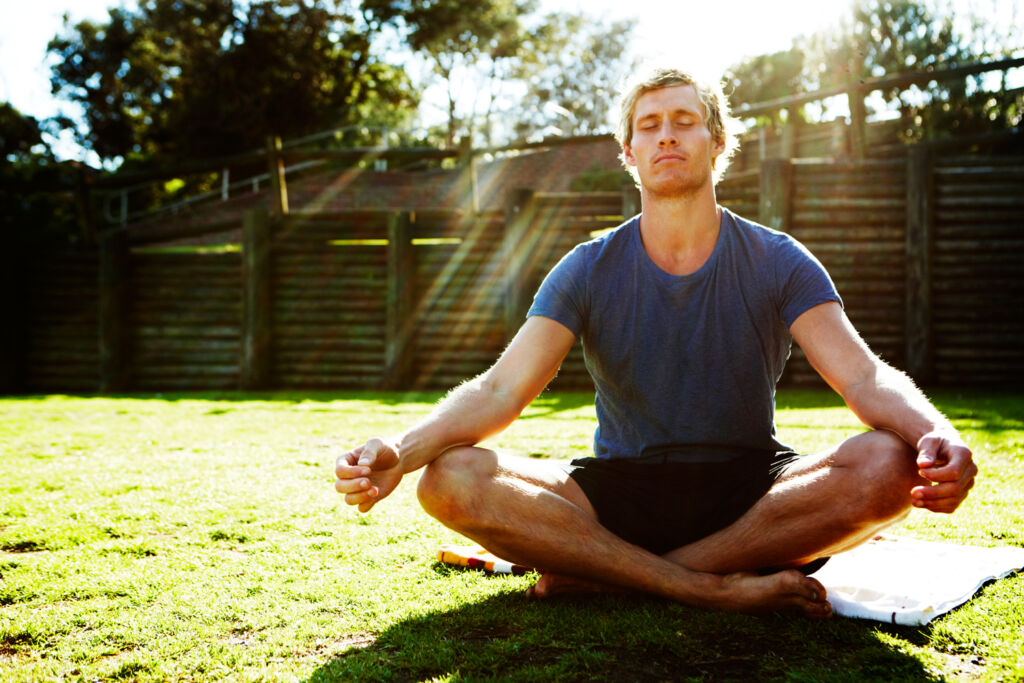 man meditation