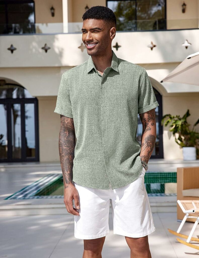 A short sleeve linen shirt 
