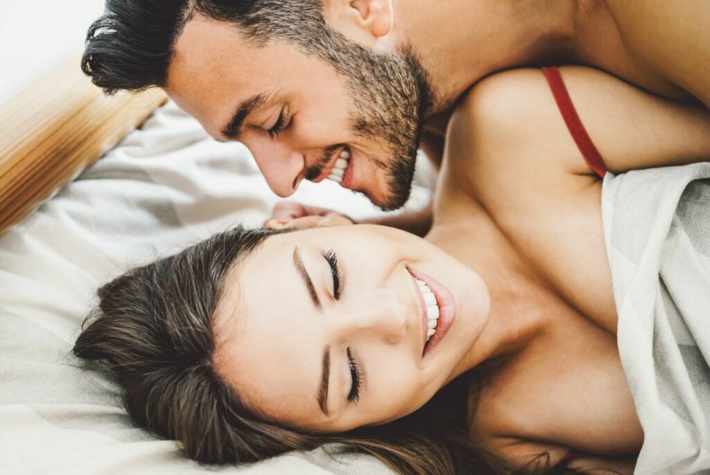 couple have a sex in the bed