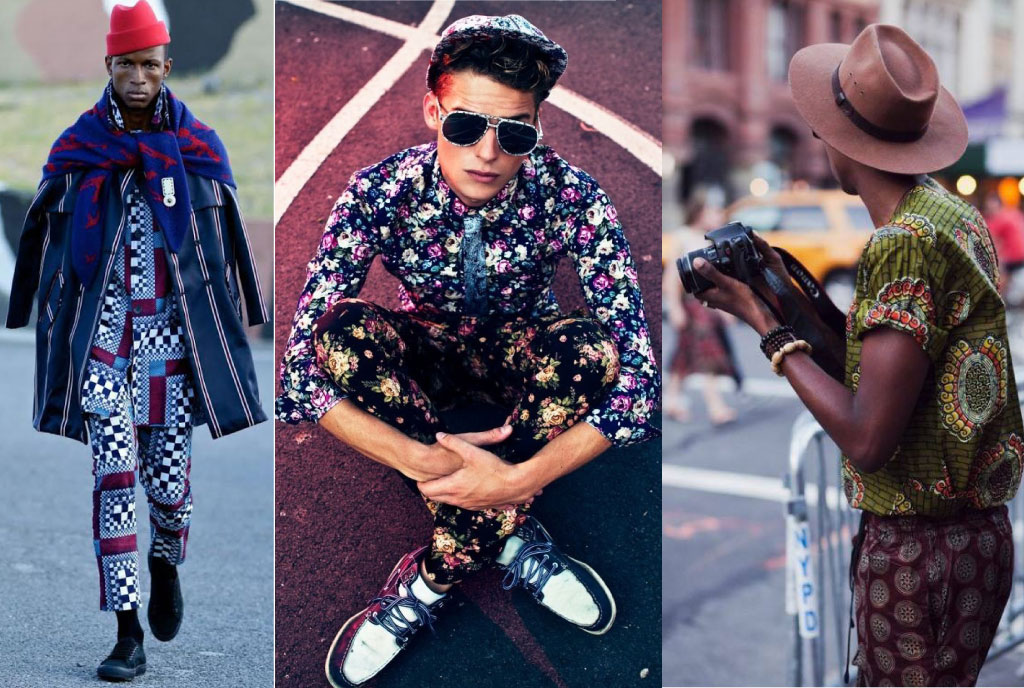 Mixed prints fashion